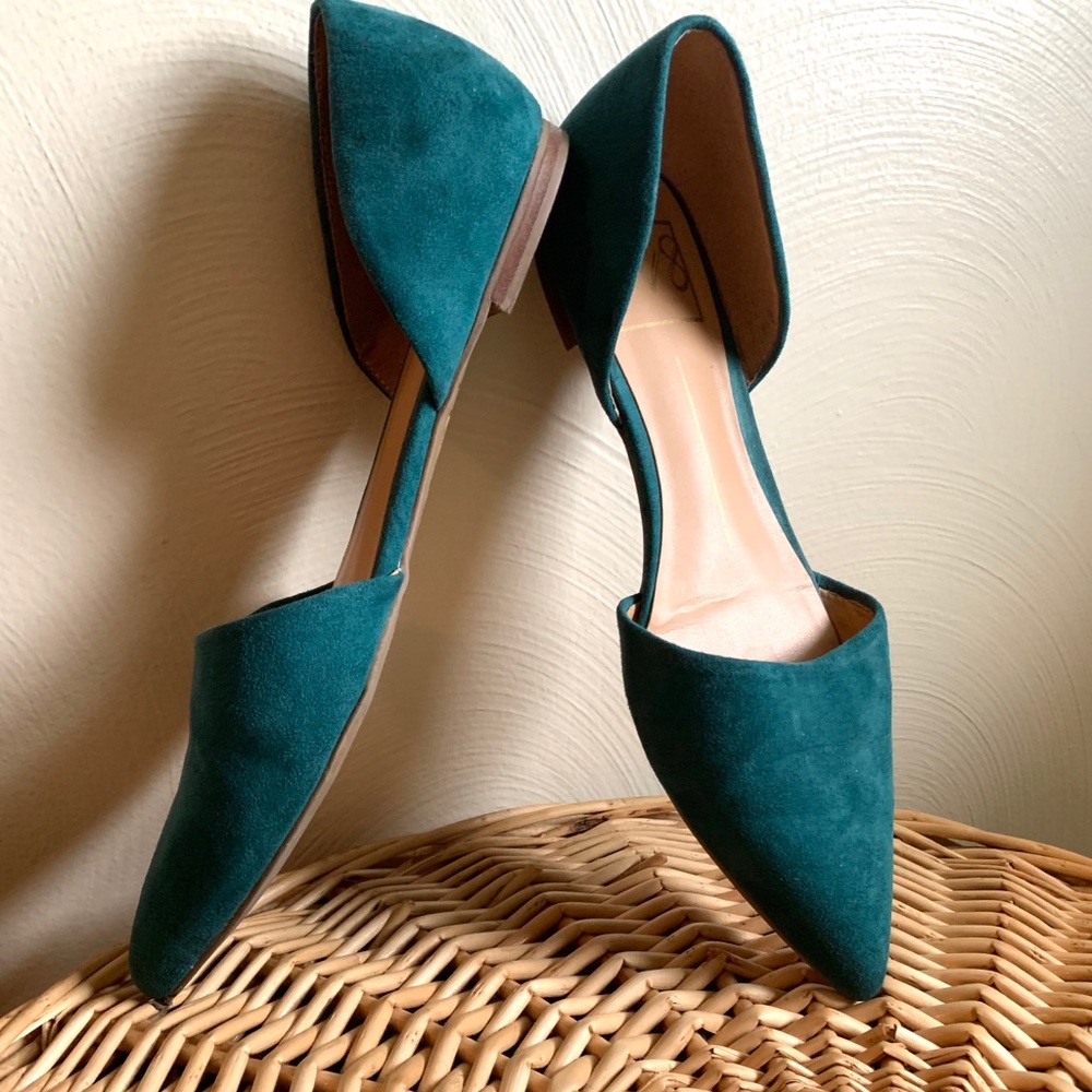 Dolce Vita Teal Suede Abbey D’Orsay Flats 7.5